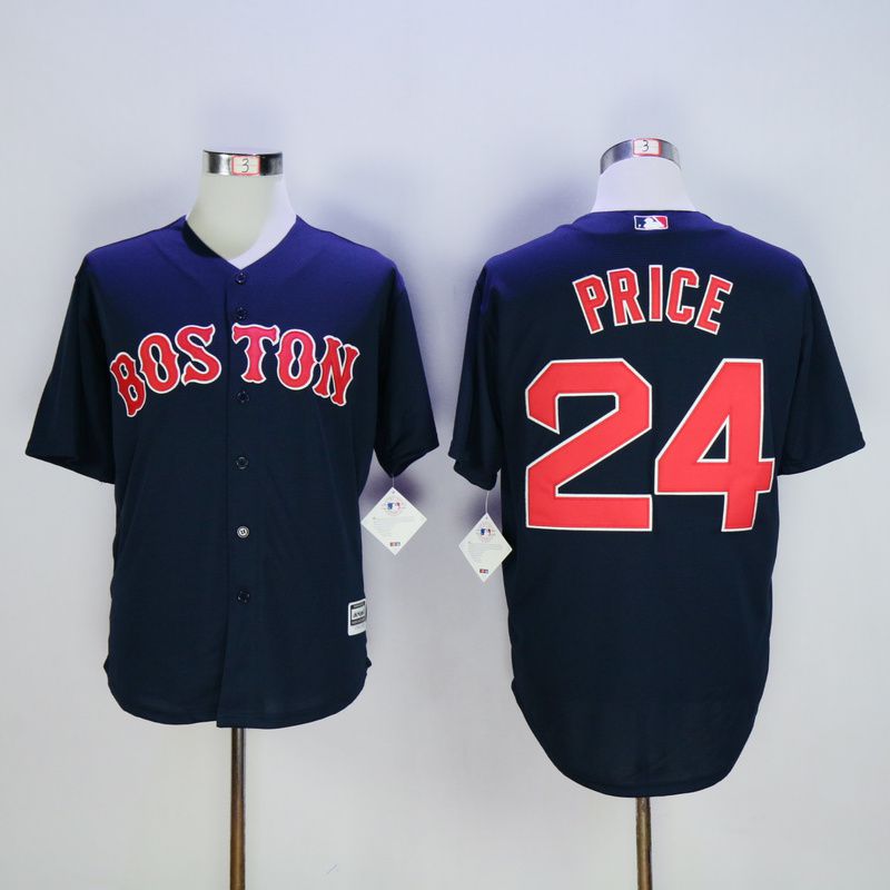 Men Boston Red Sox 24 Price Blue MLB Jerseys